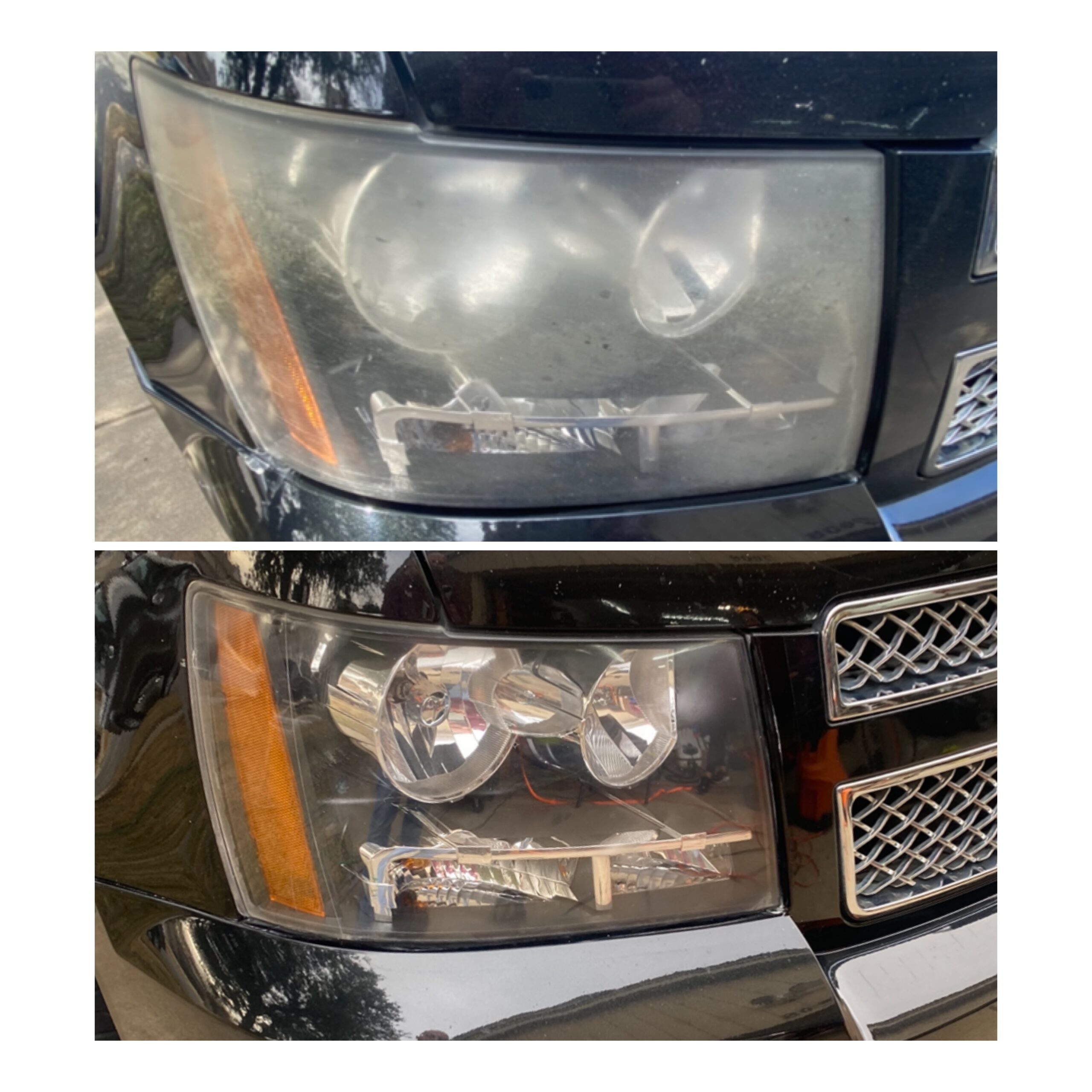 Headlight restoration service by Armadillo Auto Spa